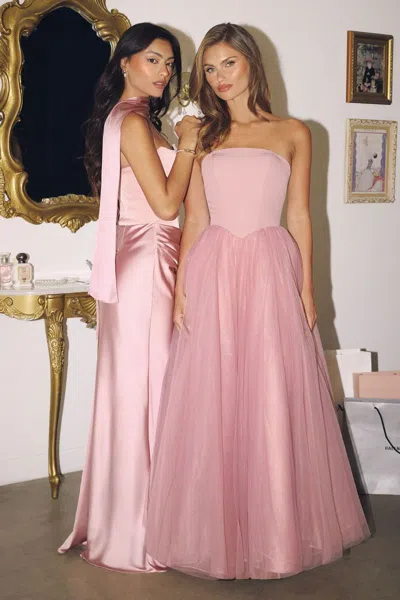 Amoris T712 Long Formal Evening A Line Prom Dress In Red