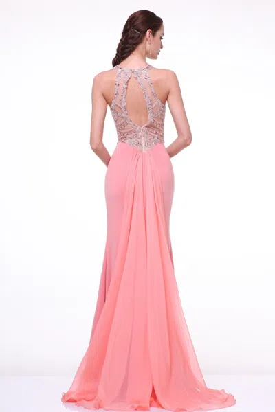 Ladivine 8744 Fitted Beaded Formal Long Evening Dress In Multi