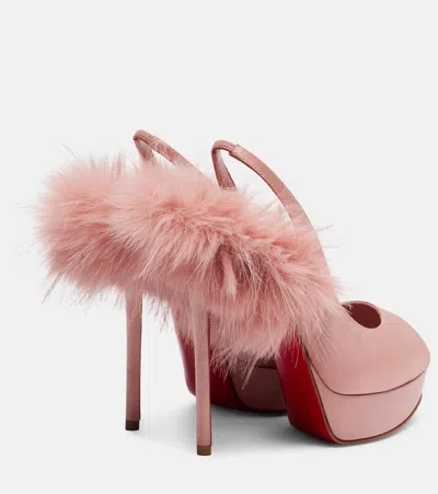 Christian Louboutin Marianne 160 Crêpe Satin Peep-toe Pumps In Pink