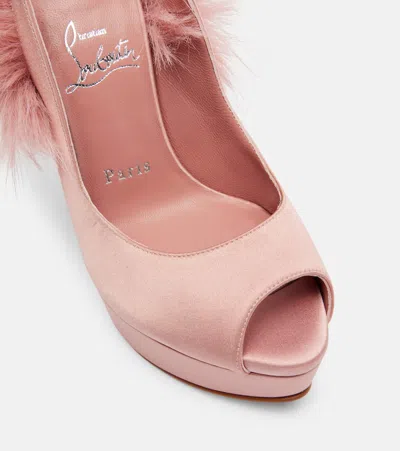 Christian Louboutin Marianne 160 Crêpe Satin Peep-toe Pumps In Pink