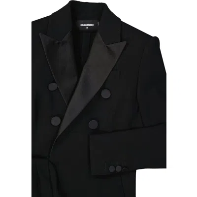 Dsquared2 Double-breasted Blazer Dress In Black
