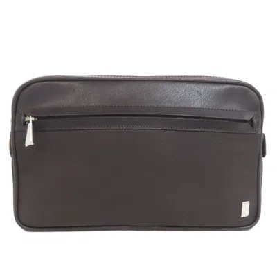 Pre-owned Dunhill Brown Nylon Clutch Bag ()