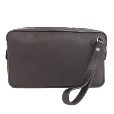 Pre-owned Dunhill Brown Nylon Clutch Bag ()