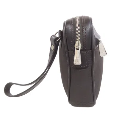 Pre-owned Dunhill Brown Nylon Clutch Bag ()