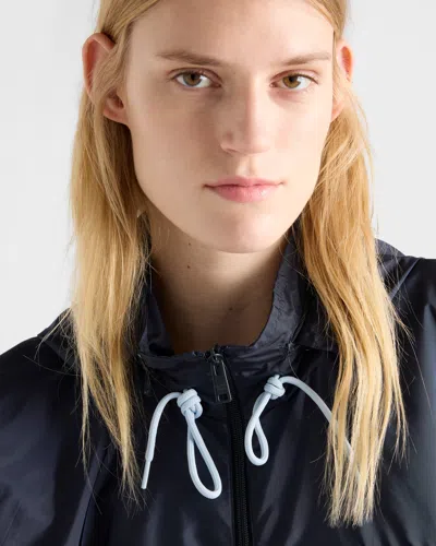 Prada Lightweight Re-nylon Blouson Jacket In Blue