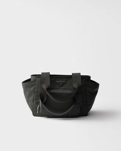 Prada Re-nylon Tote Bag In Black