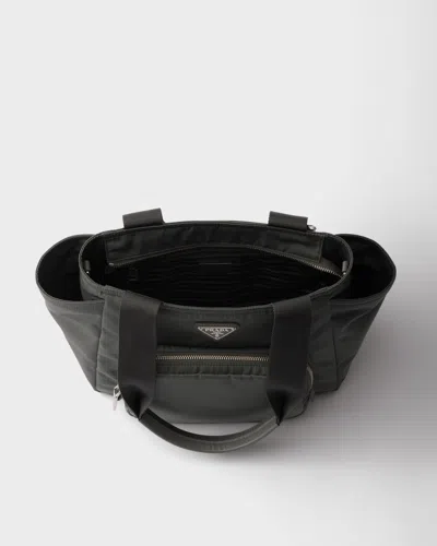 Prada Re-nylon Tote Bag In Black