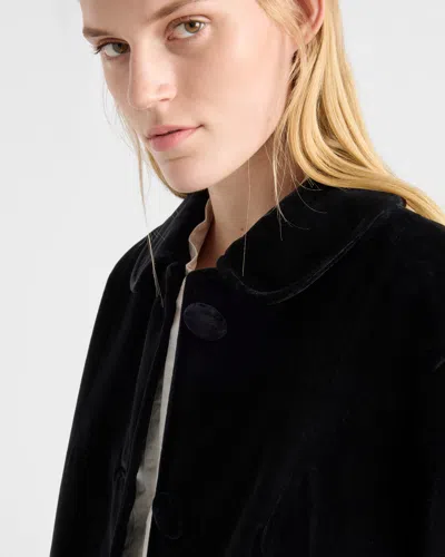 Prada Single-breasted Caban Jacket In Black