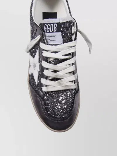 Golden Goose Ballstar Glitter Sneakers Leather Star Rubber Sole In Multi