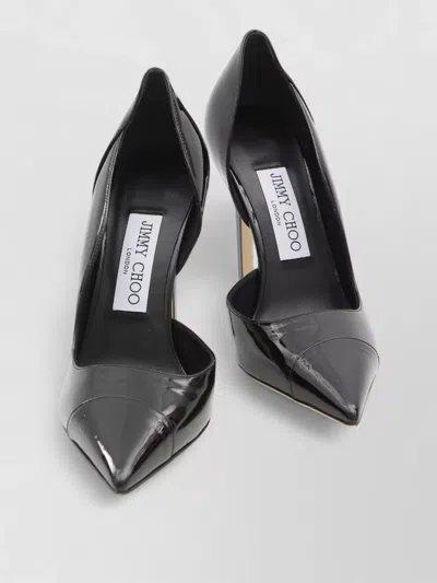 Jimmy Choo Brigitte Black Pumps With Thin Heel In Shiny Leather Woman