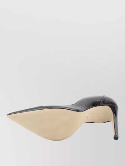 Jimmy Choo Brigitte Black Pumps With Thin Heel In Shiny Leather Woman