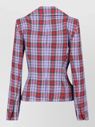Vivienne Westwood Plaid Jacket Fitted Silhouette Button Detailing In Multi