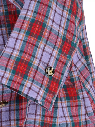 Vivienne Westwood Plaid Jacket Fitted Silhouette Button Detailing In Multi
