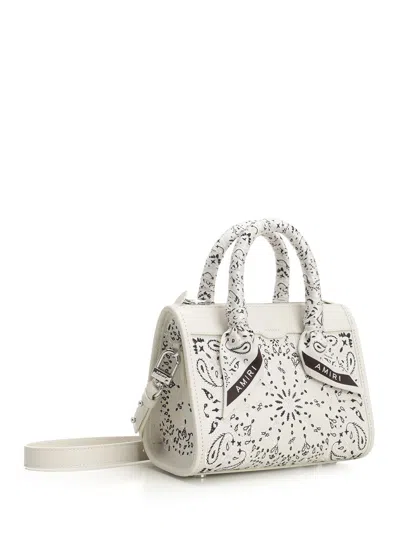 Amiri Bandana Micro Triangle Handbags White In White