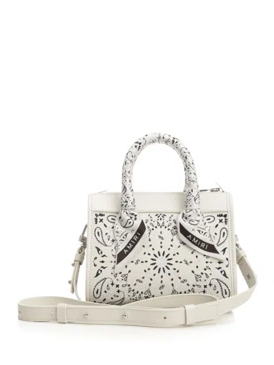 Amiri Bandana Micro Triangle Handbags White In White