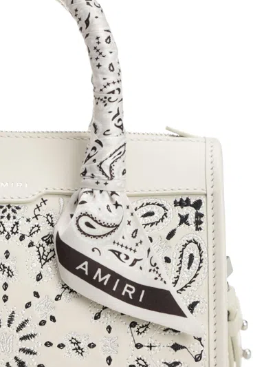 Amiri Bandana Micro Triangle Handbags White In White