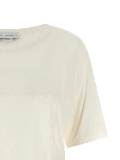 Stella Mccartney Beads Embroidery T-shirt White In Neutral