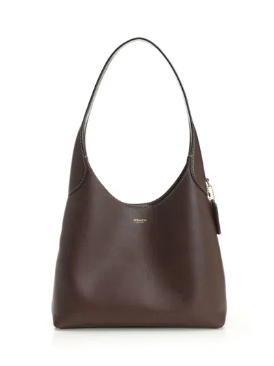 Coach Maple Brooklyn 28 Leather Shoulder Bag In Brown