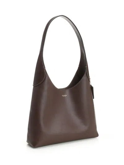 Coach Maple Brooklyn 28 Leather Shoulder Bag In Brown