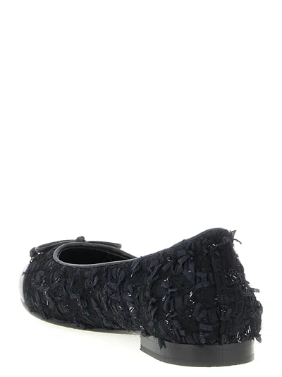 Tory Burch Cap-toe Flat Shoes Blue In Blue