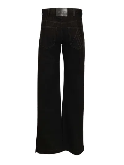 Attico Cotton Jeans Black In Black