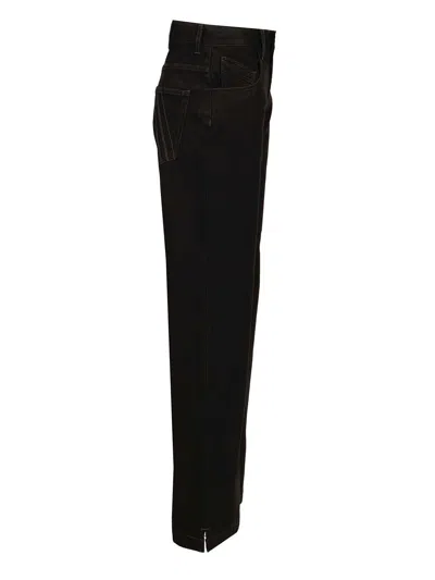 Attico Cotton Jeans Black In Black