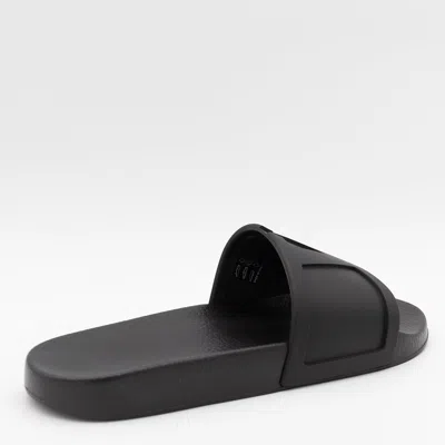 Valentino Garavani Viva Superstar Rubber Slippers Flat Sole In Black
