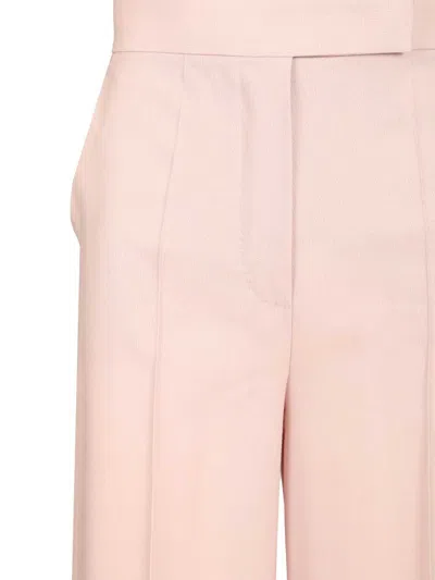 Max Mara Girone Wide Leg Pants Trousers Rose In Brown