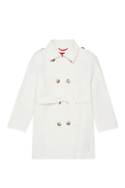 Max & Co Technical Cotton Trench Coat In White