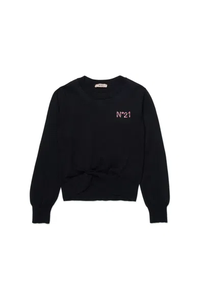 N°21 Embellished Sweater In Black