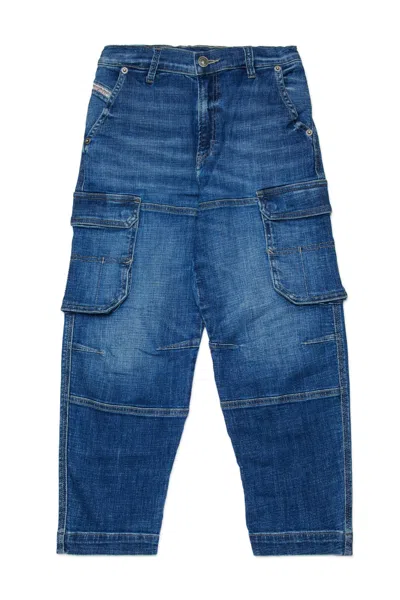 Diesel D-dave-cargo-j Cargo Jeans In Blue