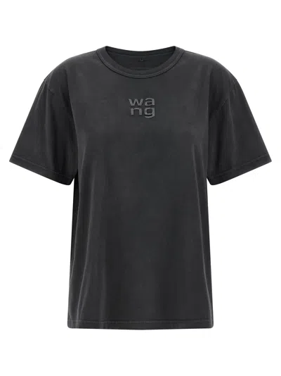 Alexander Wang T Hotfix Logo T-shirt In Black