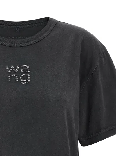 Alexander Wang T Hotfix Logo T-shirt In Black