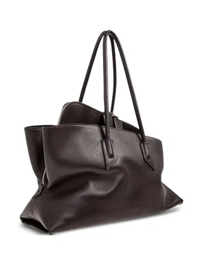 Attico La Passeggiata Medium Tote Bag In Brown