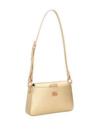 Dolce & Gabbana Leather Phone Bag In Gold