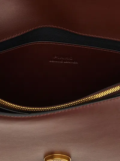 Pinko Love One Classic Crossbody Bags Bordeaux In Burgundy