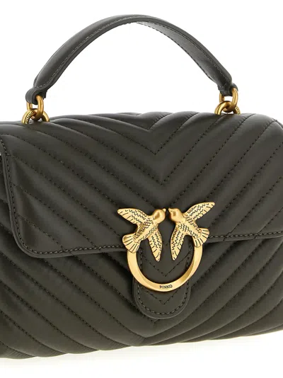 Pinko Mini Lady Love Puff Hand Bags Green In Black