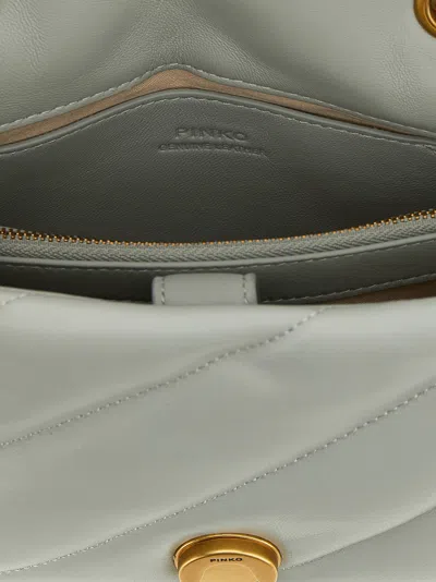 Pinko Mini Love Puff Crossbody Bag In Gray