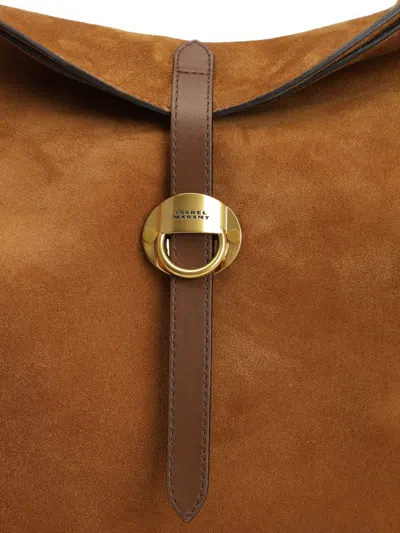 Isabel Marant Oskan Soft Folk-gz Shoulder Bags Brown In Brown