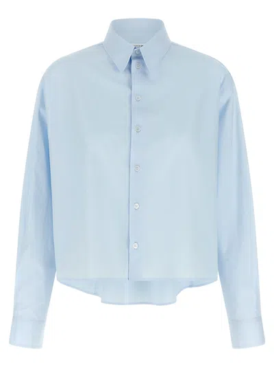 Mm6 Maison Margiela Poplin Shirt Shirt And Blouse Light Blue In Blue