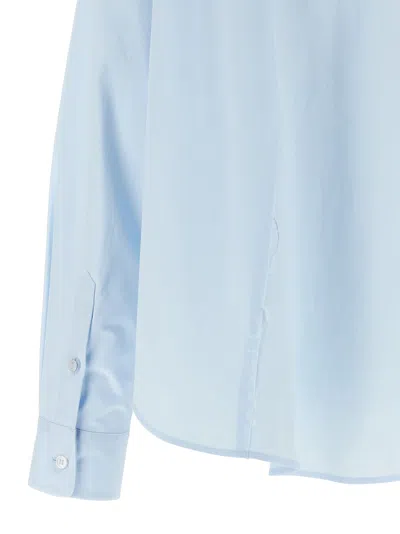 Mm6 Maison Margiela Poplin Shirt Shirt And Blouse Light Blue In Blue