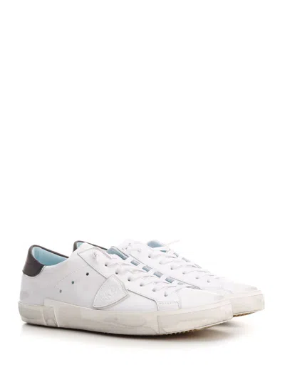 Philippe Model Distressed Effect Low-top Sneakers In White