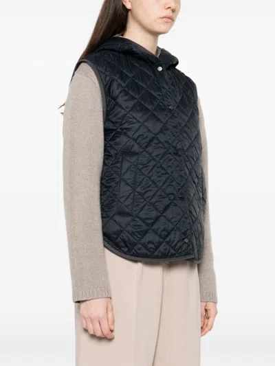 Brunello Cucinelli Quilted Nylon Down Vest In Black