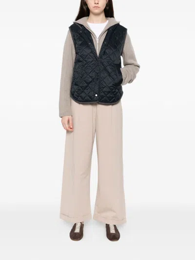 Brunello Cucinelli Quilted Nylon Down Vest In Black