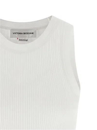 Victoria Beckham Rib Tank Tops White In White