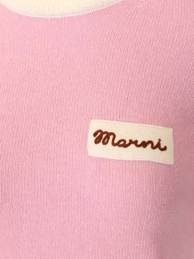 Marni Roundneck Sweater Knitwear Rose In Pink