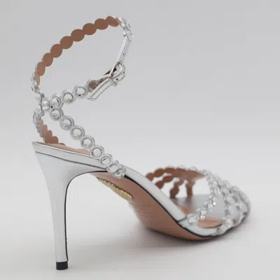 Aquazzura Sandals Light And Natural In Silver