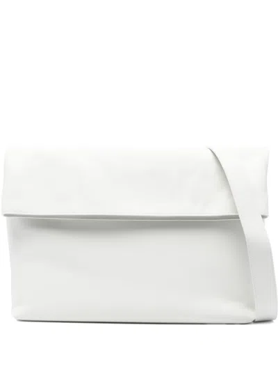 Herskind Foldover Leather Shoulder Bag In White