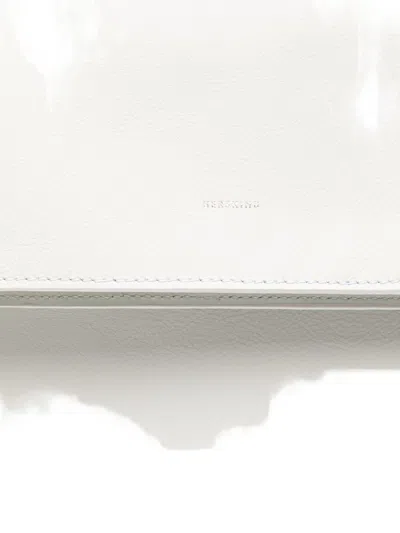 Herskind Foldover Leather Shoulder Bag In White