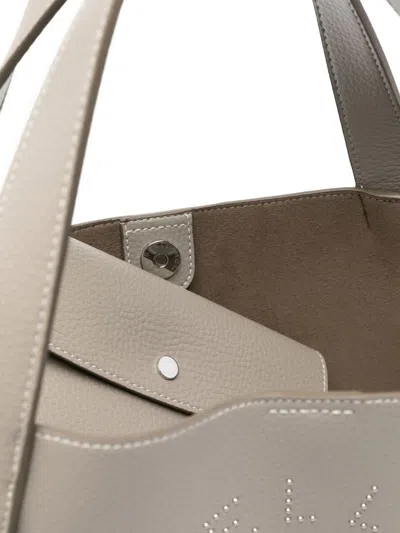 Stella Mccartney Green Polyurethane Polyamide Tote Bag In Neutral